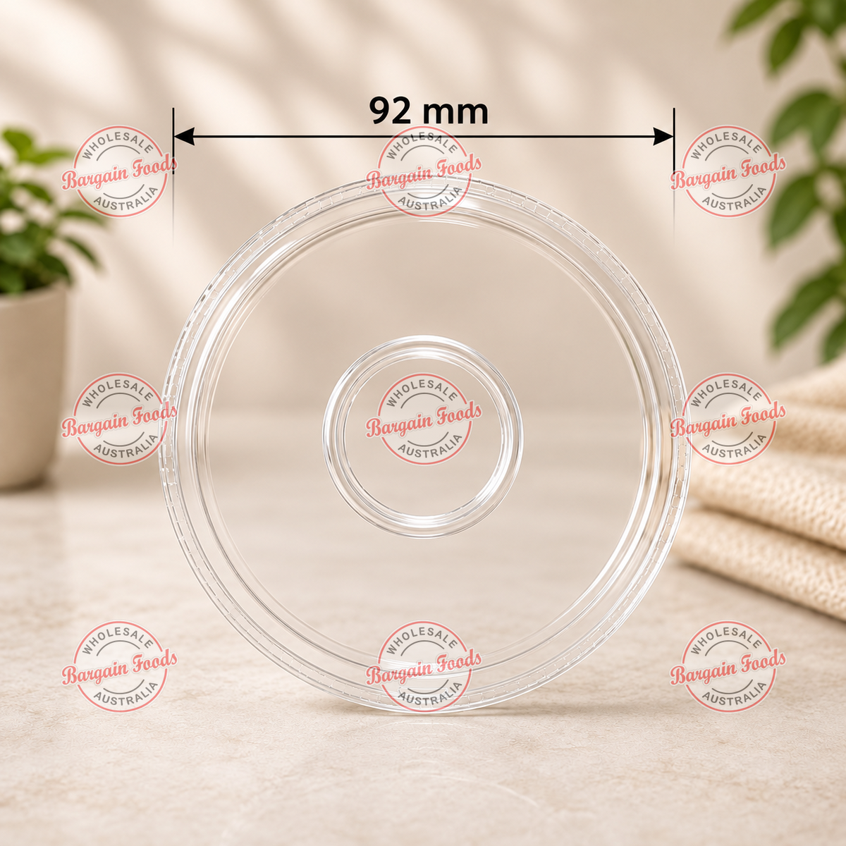 Clear Dome Lids 92mm Top - 1000pcs (BULK)