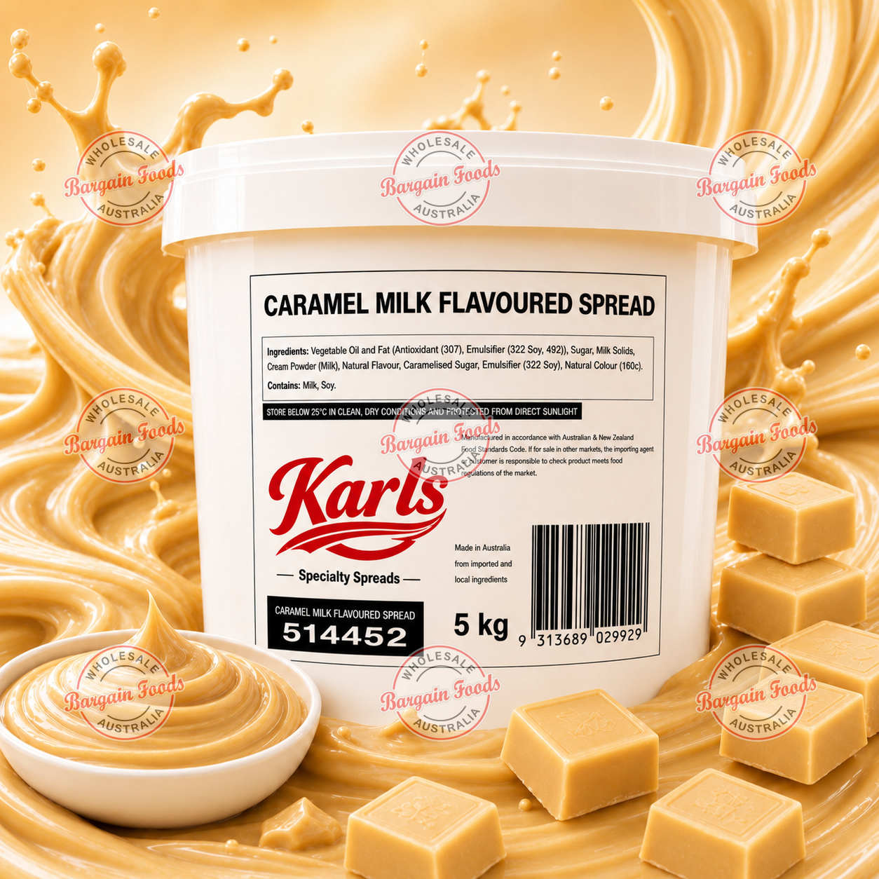 PRE ORDER - Karls Caramel Milk Flavoured Spread - 5kg