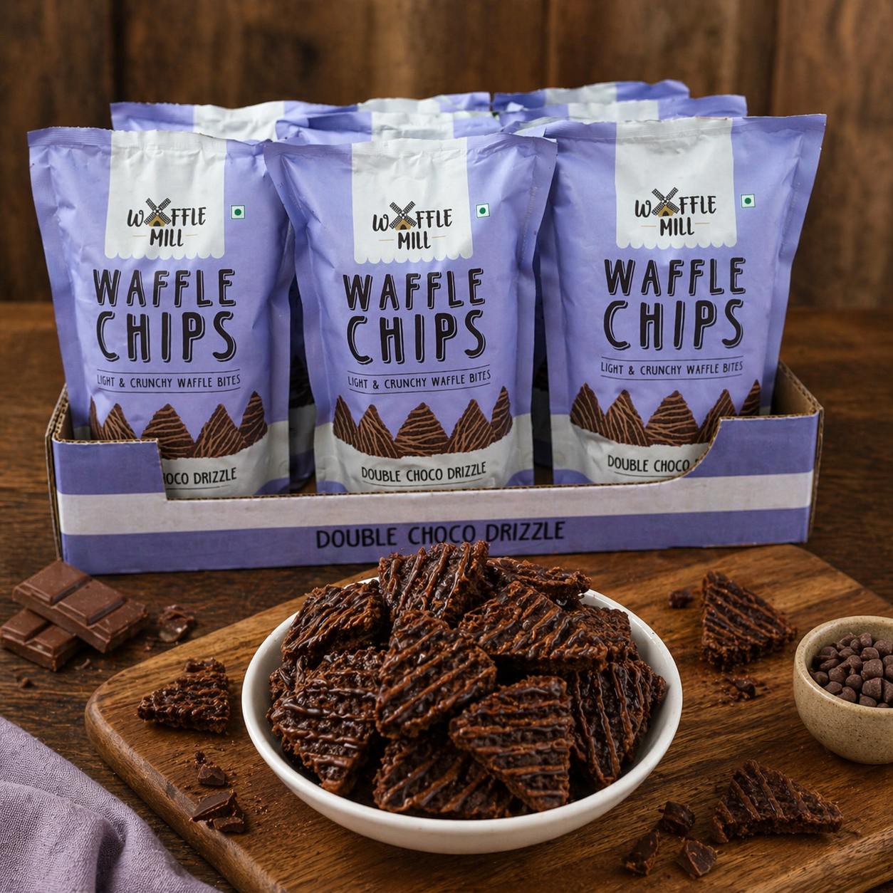Waffle Mill Waffle Chips - 80g x15 (BULK)