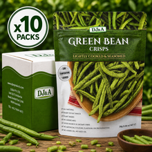 DJ&A Green Bean Crisps- 30g x10 (BULK)