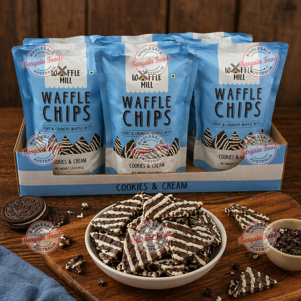 Waffle Mill Waffle Chips - 80g x15 (BULK)
