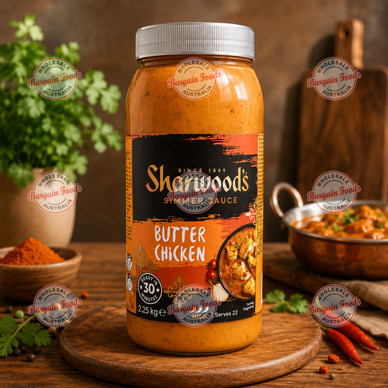 Sharwoods Butter Chicken Mild Simmer Sauce - 2.25kg