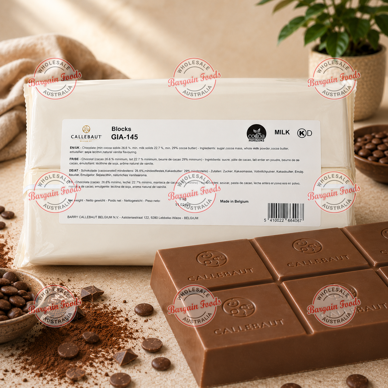 Callebaut Gianduja Nut Milk Chocolate Block - 5kg