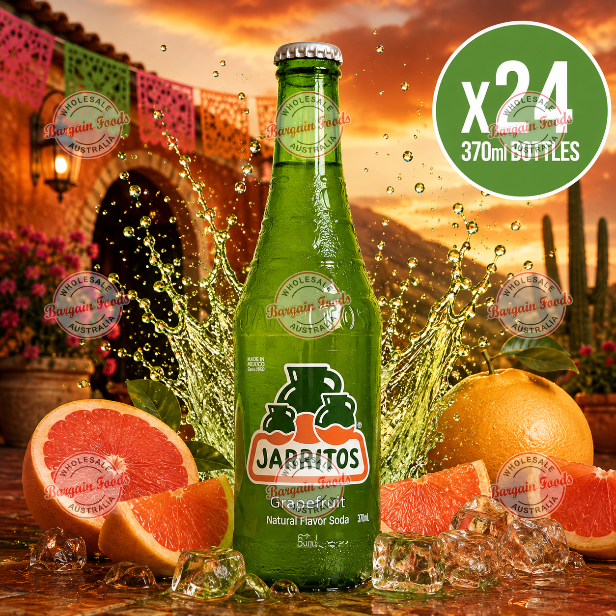 Jarritos Grapefruit Soda - 370ml x24 (BULK)