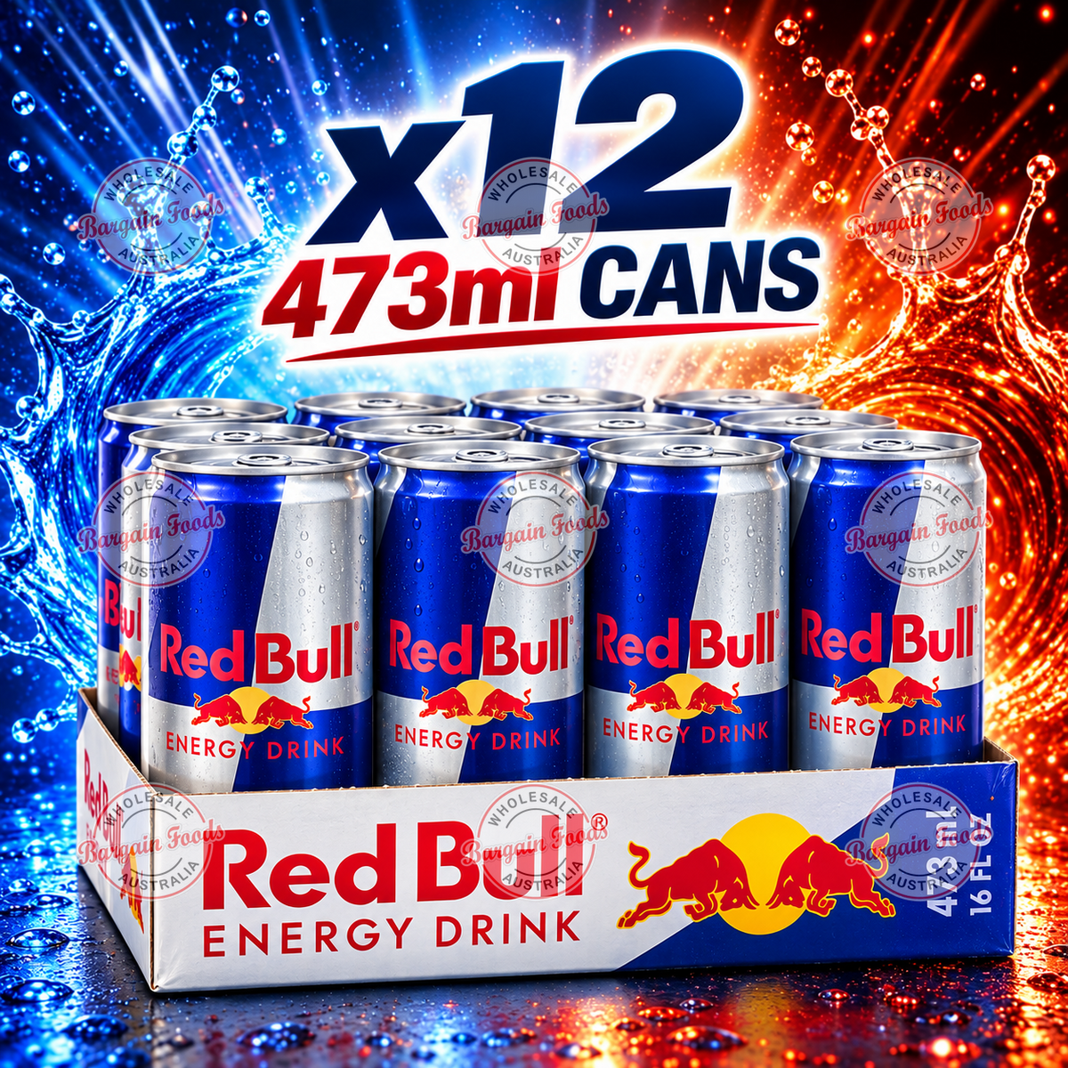 Redbull Energy Drink - 473ml x12 (BULK)