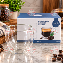 Double Wall Espresso Glasses 4pk - 80ml