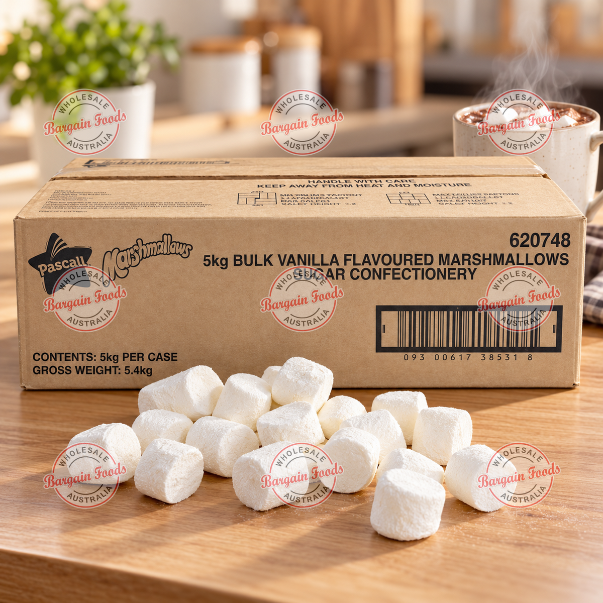 Pascall Vanilla Flavoured Marshmallows - 5kg (BULK)
