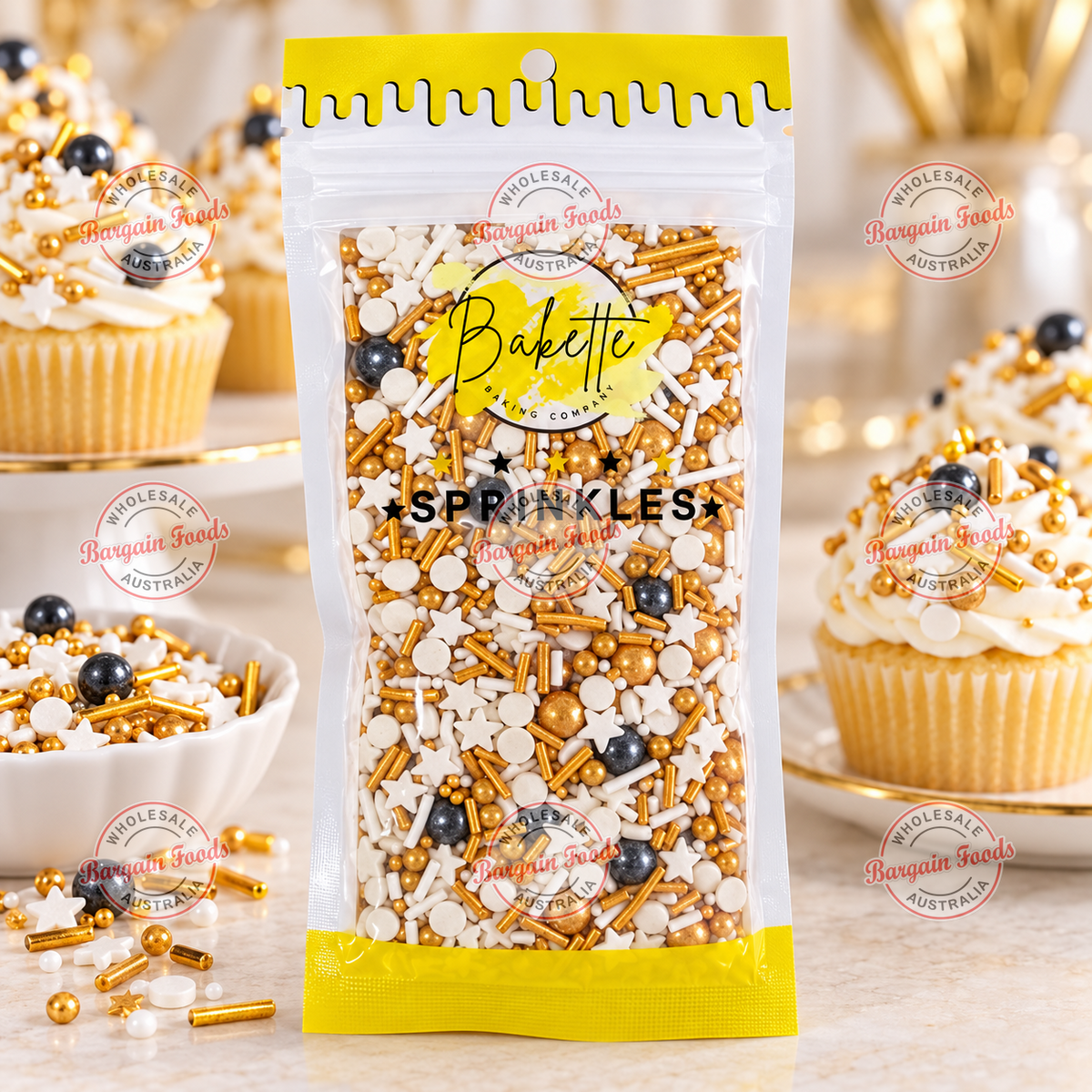 Bakette Glitter & Gold Sparkle Mix - 56g