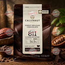 Callebaut 811 Couverture 54.5% Dark Chocolate Melts - 2.5kg