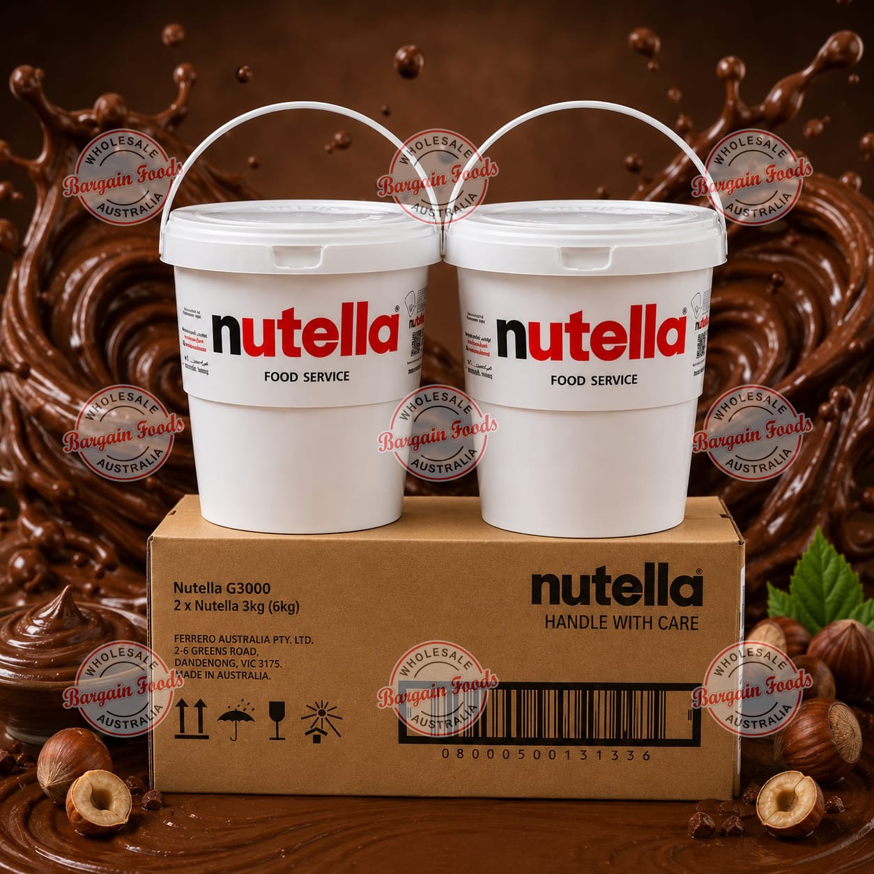 Nutella Food Service Spread - 3kg x 2 (BULK)