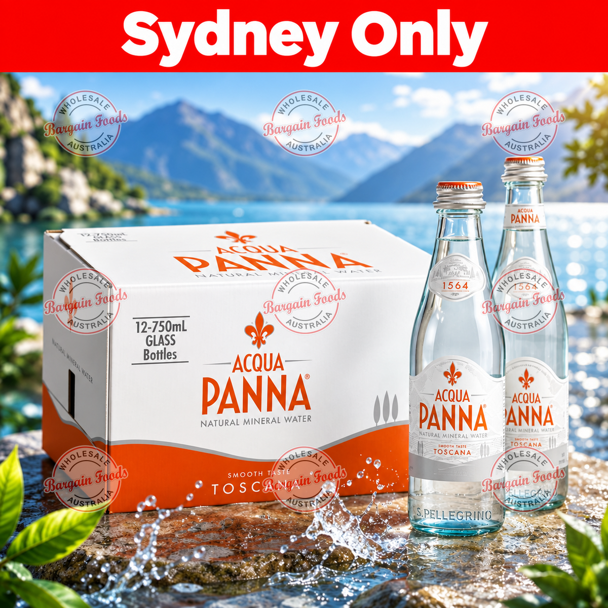 Acqua Panna Natural Mineral Water - 750ml x12 (BULK)