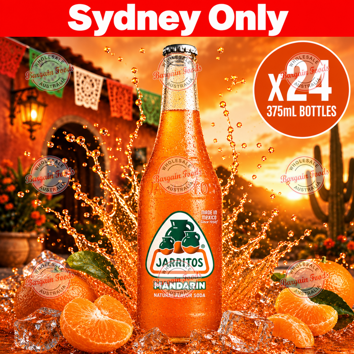 Jarritos Mandarin Soda - 375ml x24 (BULK)