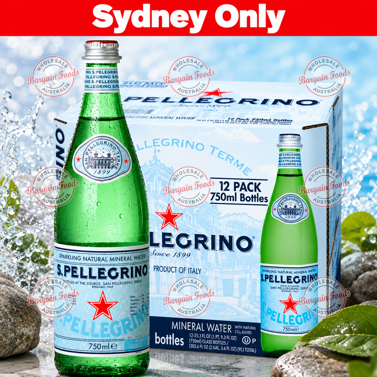 Sanpellegrino Sparkling Mineral Water - 750ml x12 (BULK)