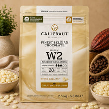 Callebaut W2 28% White Couverture Chocolate Melts - 2.5kg