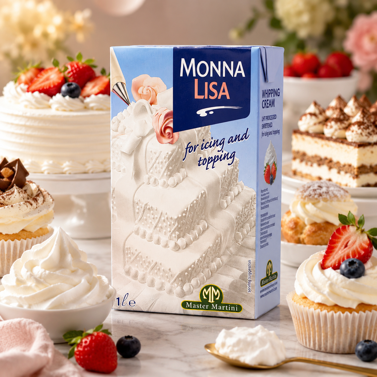 Master Martini Mona Lisa Single Purpose Whipping Cream - 1L