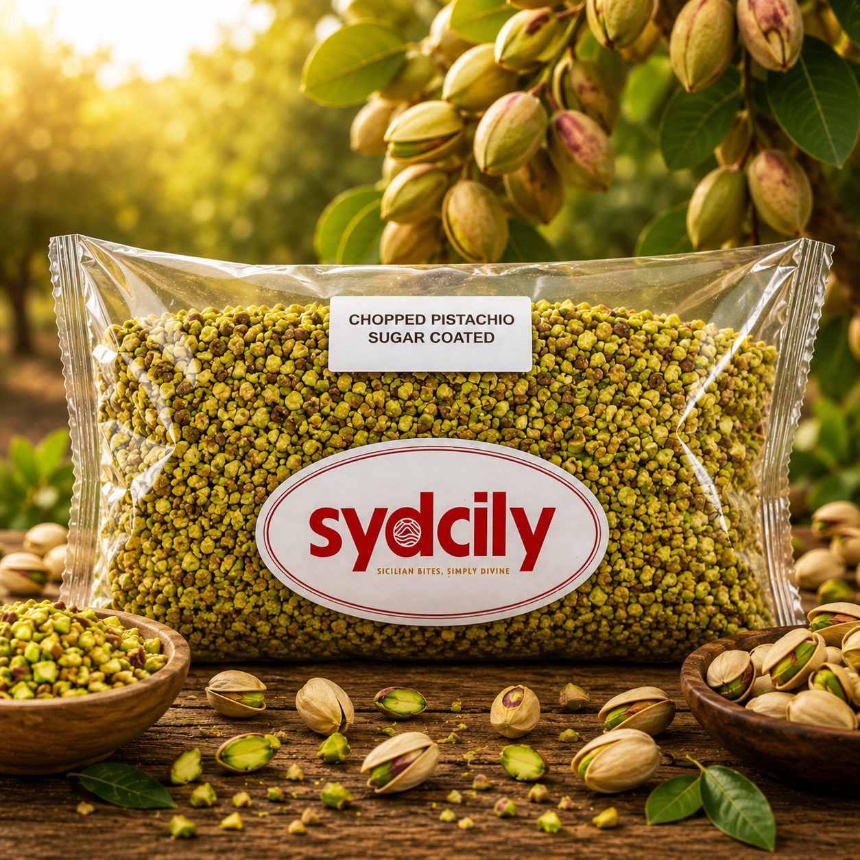 Sydcily Sugar Coated Pistachio Crushed Nuts - 1kg