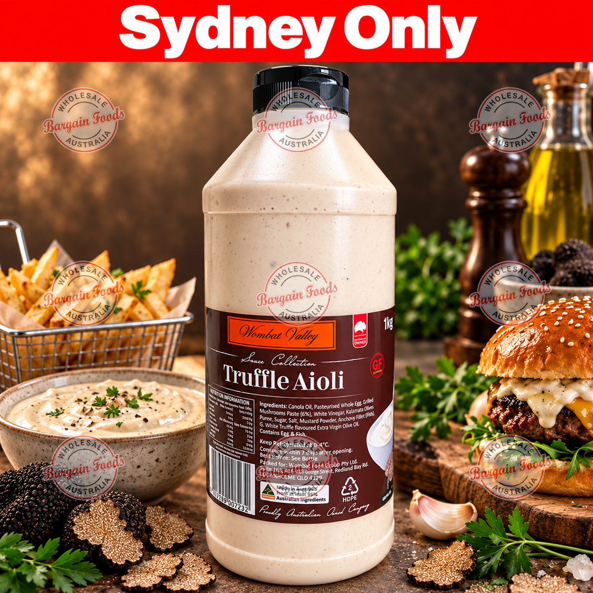 Wombat Valley Truffle Aioli Sauce - 1kg