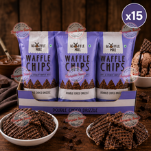 Waffle Mill Waffle Chips Double Choco Drizzle - 80g x15 (BULK) EXP 17/08/26 CLEARANCE