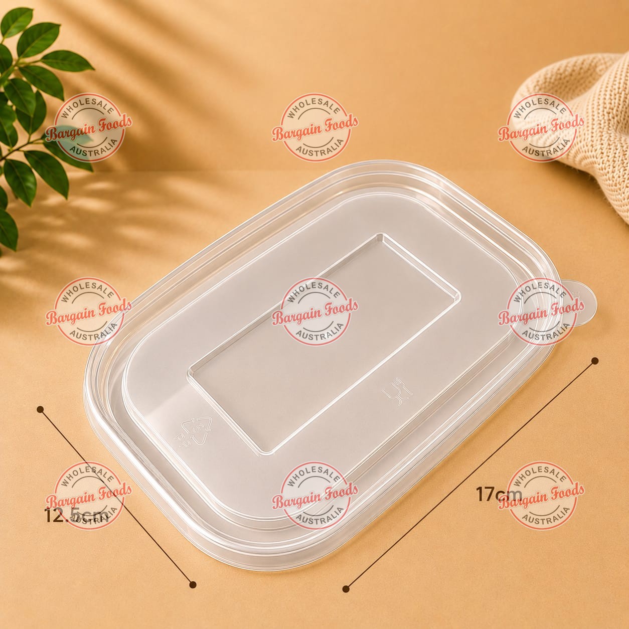 Rectangular Frosted Universal Lids HOT FOOD - 300pcs (BULK)