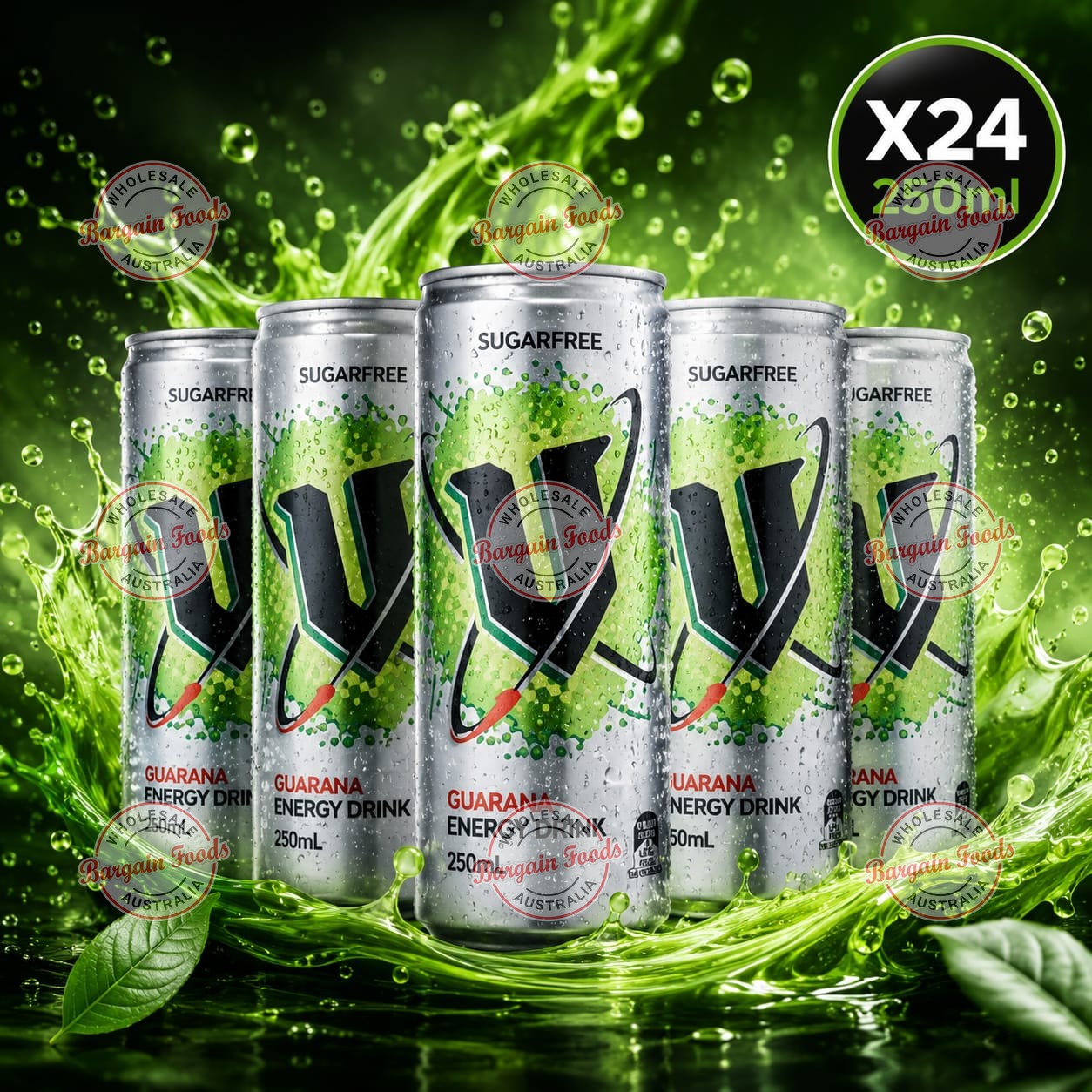V Sugar Free Energy Drink - 250ml x24 (BULK)