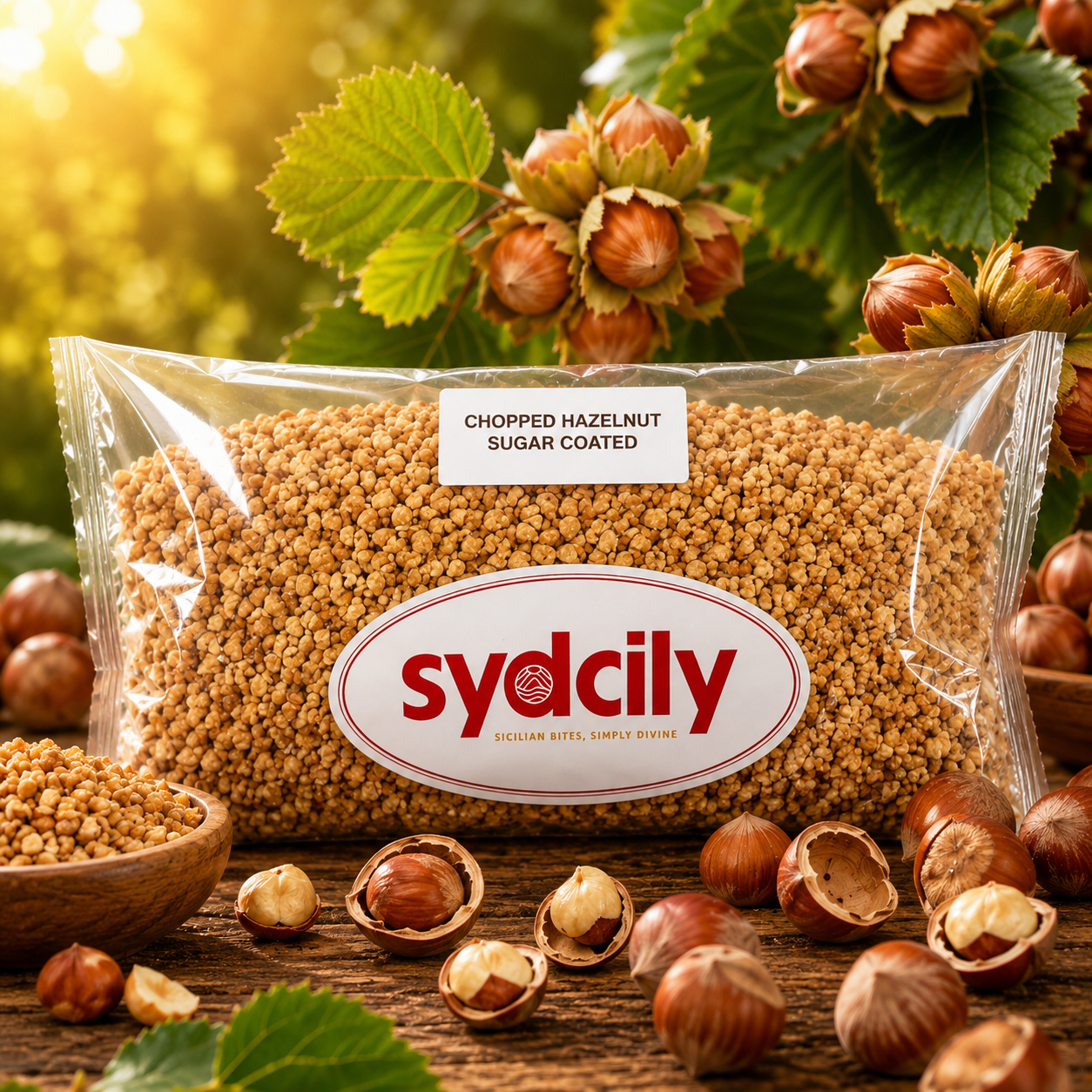 Sydcily Sugar Coated Hazelnut Crushed Nuts - 1kg
