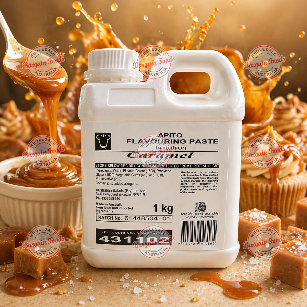 Bakels Caramel Flavouring Paste - 1kg
