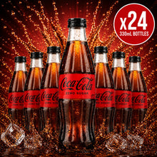 Coca Cola No Sugar Glass Bottle - 330ml x24 (BULK)