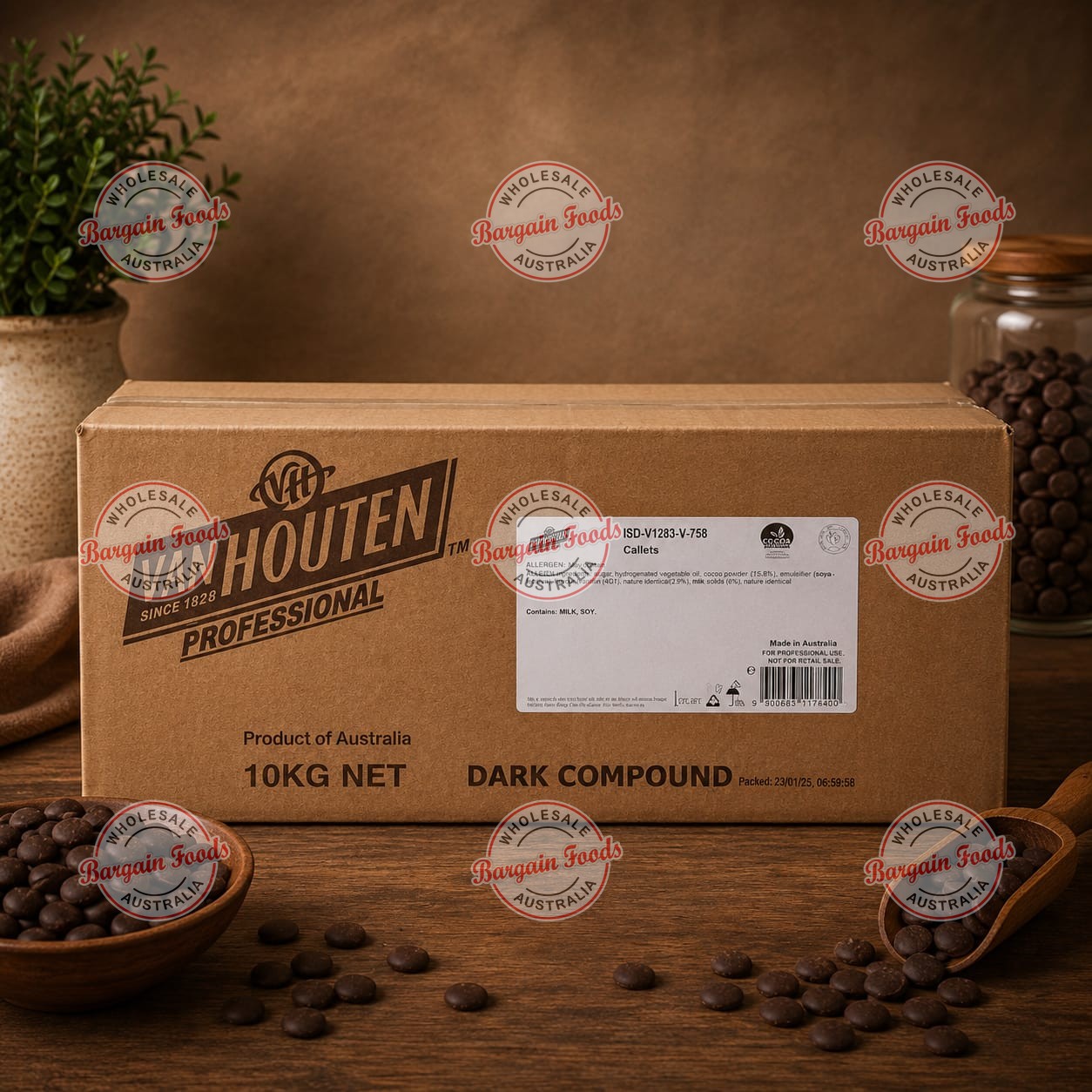 Van Houten Compound Dark Chocolate - 10kg