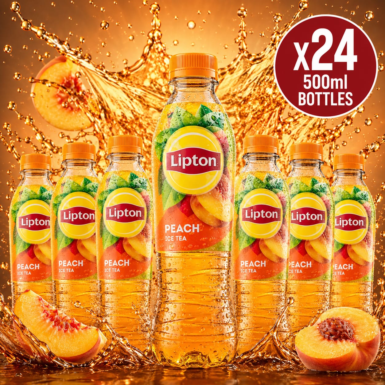 Lipton Peach Ice Tea - 500ml x24 (BULK)