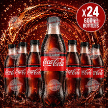 Coca Cola No Sugar Plastic Bottles - 600ml x24 (BULK)