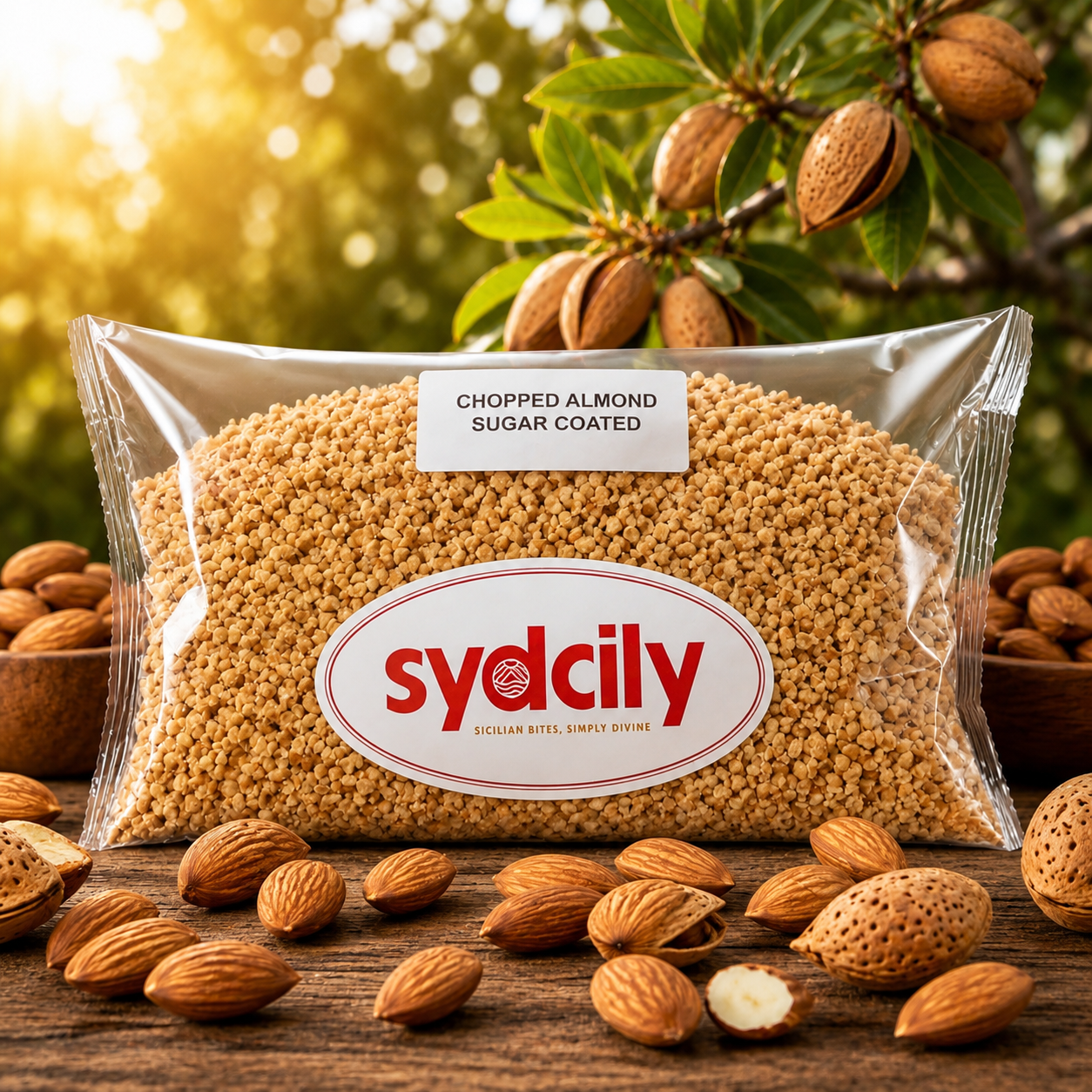 Sydcily Sugar Coated Almond Crushed Nuts - 1kg