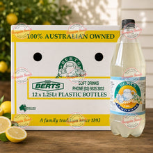 Berts Lemonade Soda Bottles 1.25L x12 (BULK)