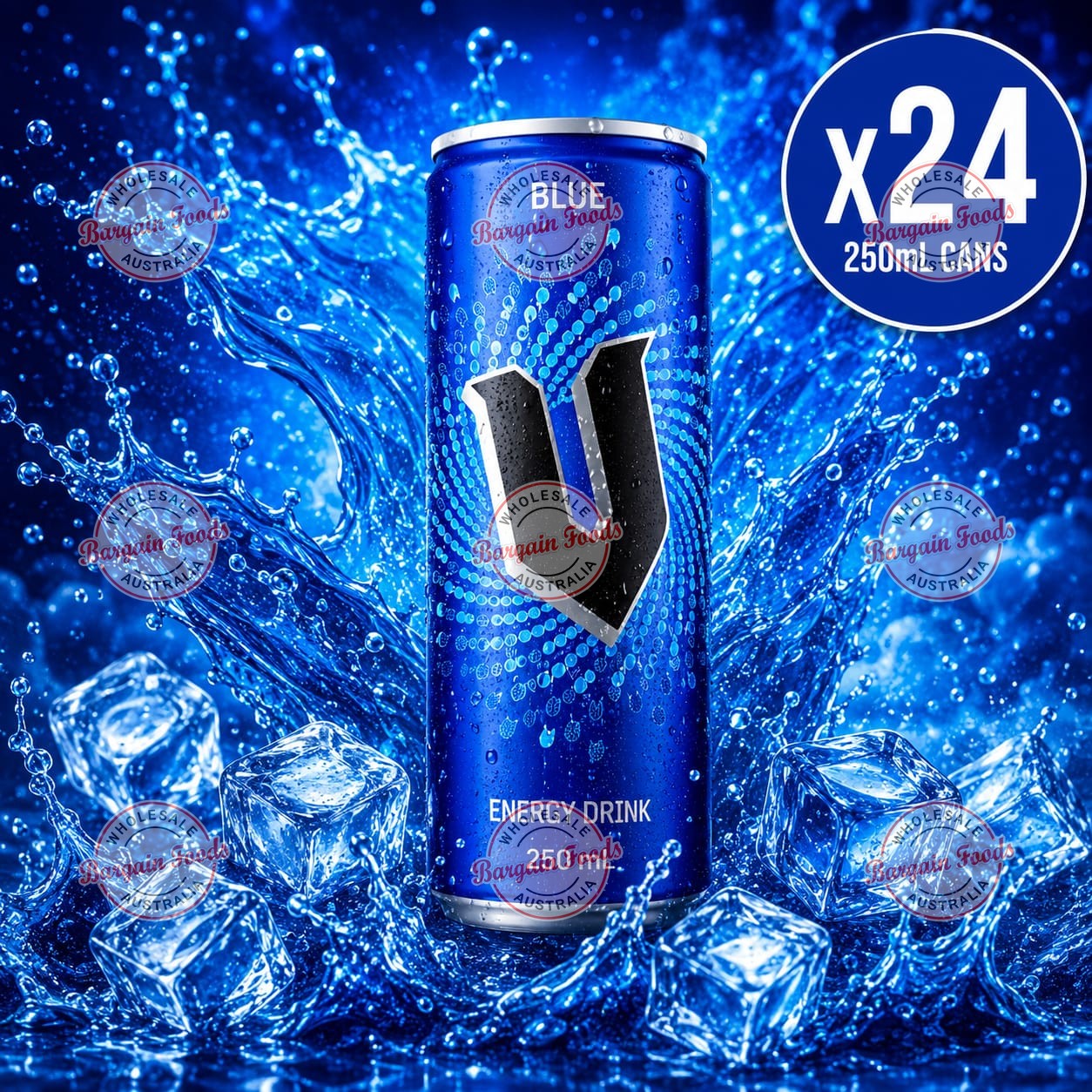 Blue V Energy Drink - 250ml x24 (BULK)