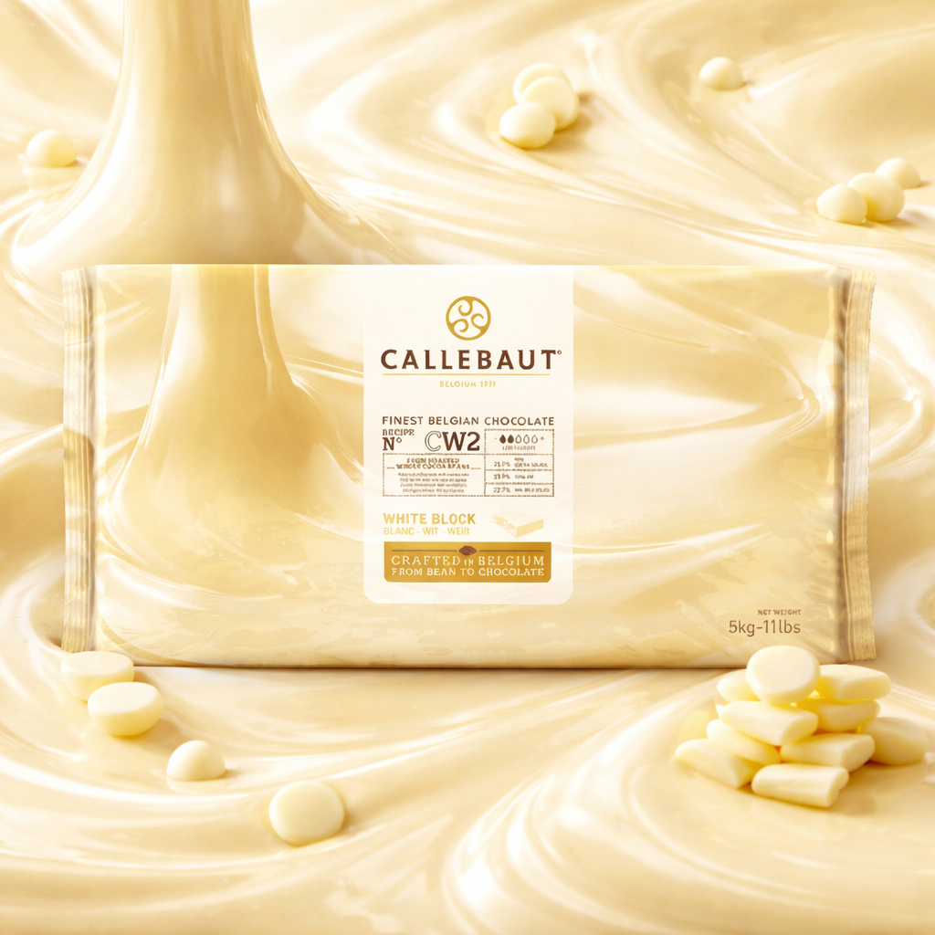 Callebaut W2 28% Couverture White Chocolate Block - 5kg