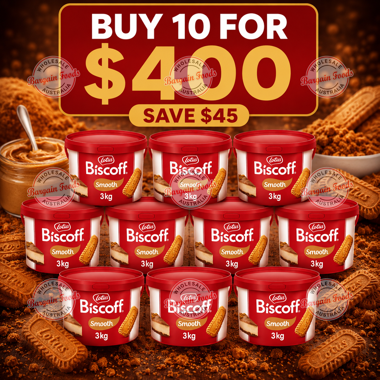 Lotus Biscoff Spread - 3kg (BULK BUNDLE OF x10)