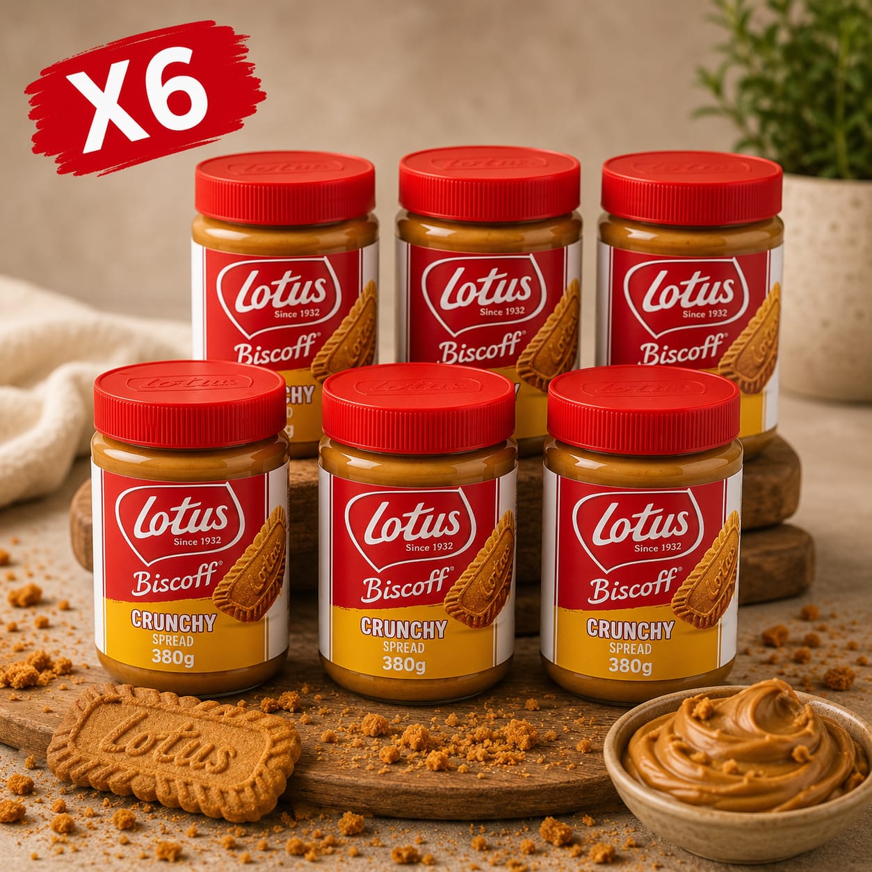 Biscoff Crunchy Spread - 380g x6