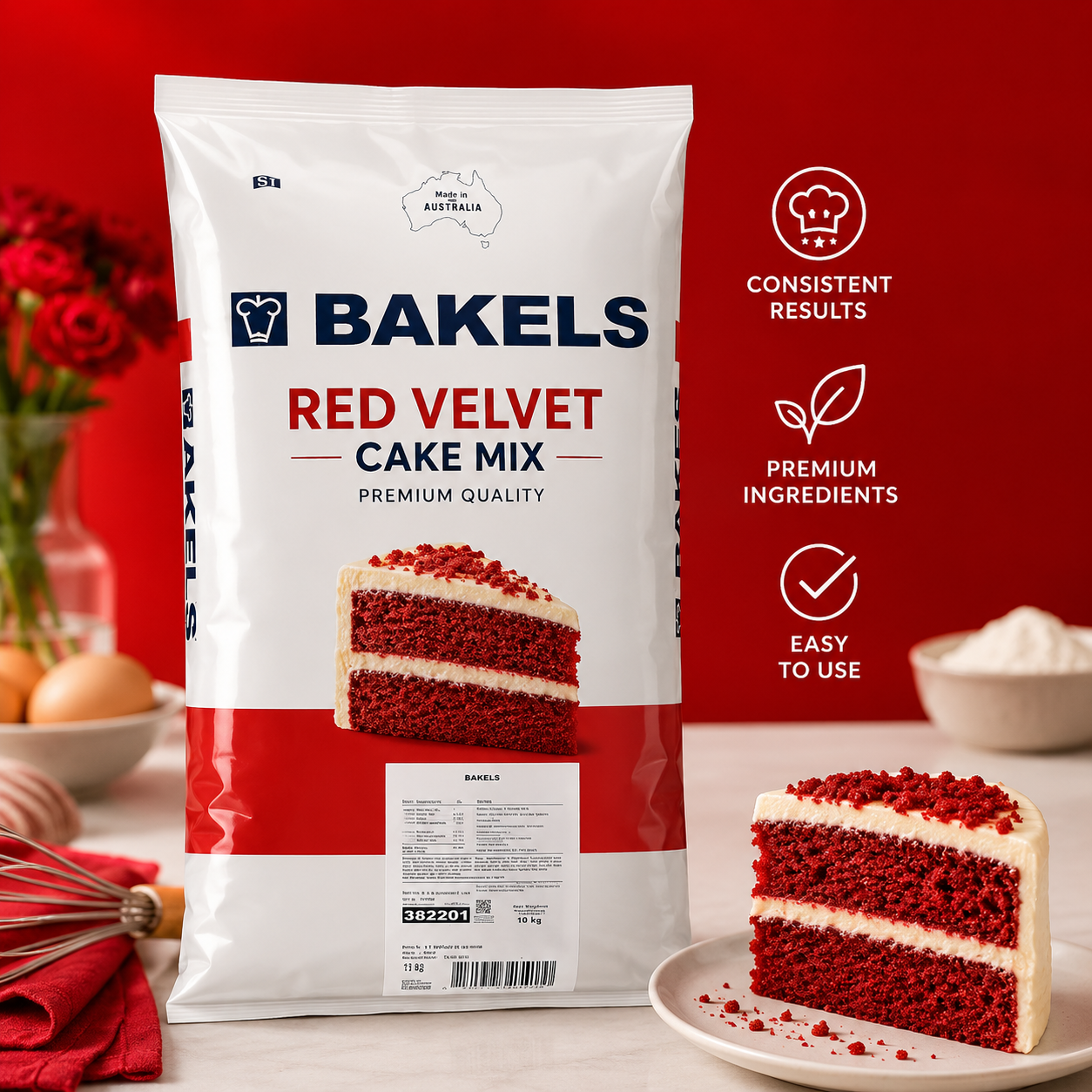 Bakels Red Velvet Cake Mix - 15kg