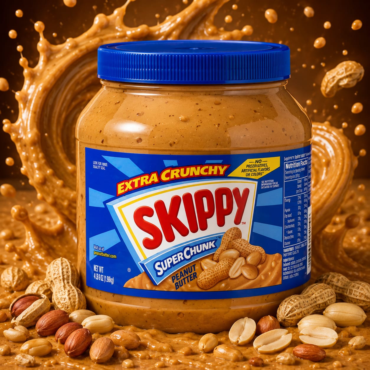 Skippy Crunchy Peanut Butter Spread - 1.8kg