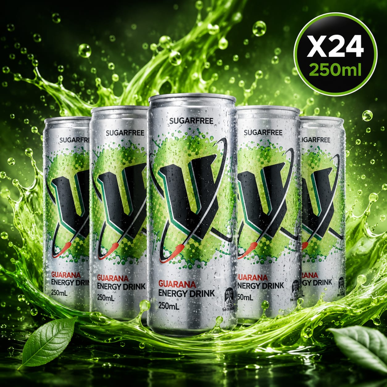 V Sugar Free Energy Drink - 250ml x24 (BULK)
