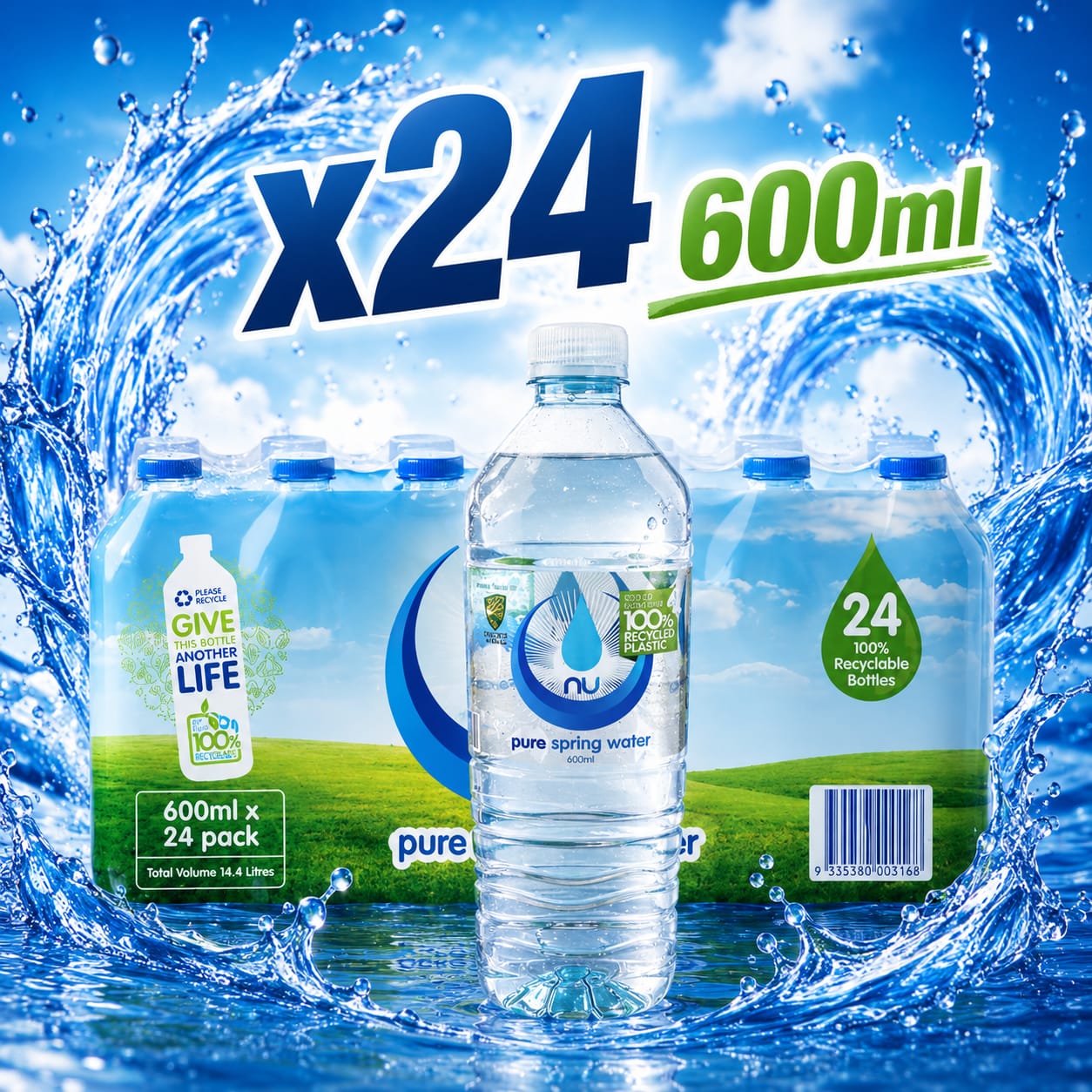 NU Water - 600ml x24 (BULK)