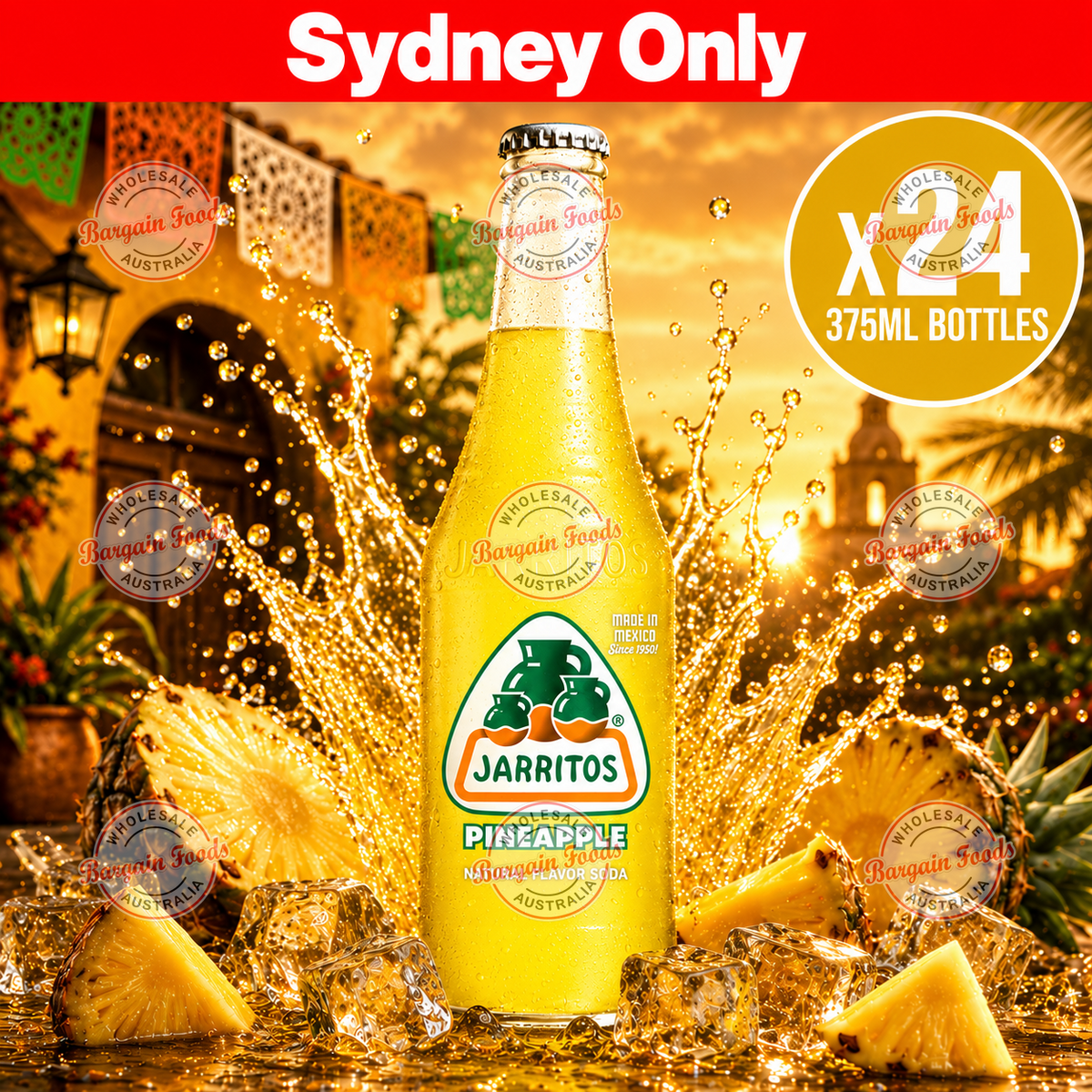 Jarritos Pineapple Soda - 375ml x24 (BULK)