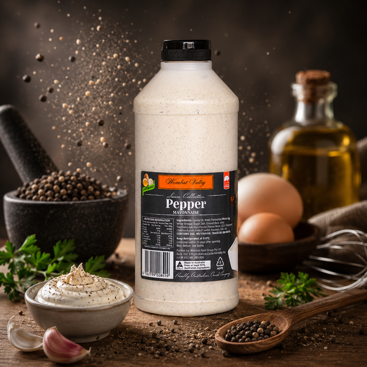 Wombat Valley Pepper Mayonnaise Sauce - 1kg