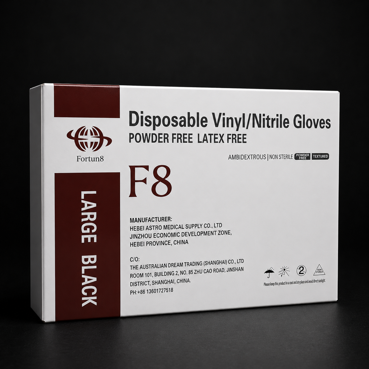 Black Nitrile Gloves Box - 10 x 100 (BULK)