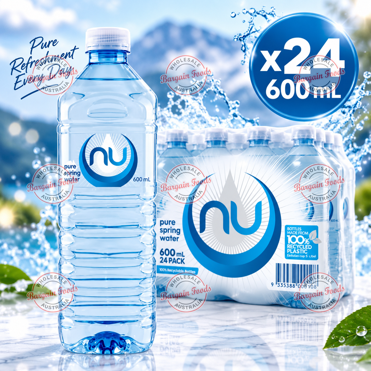NU Water - 600ml x24 (BULK)