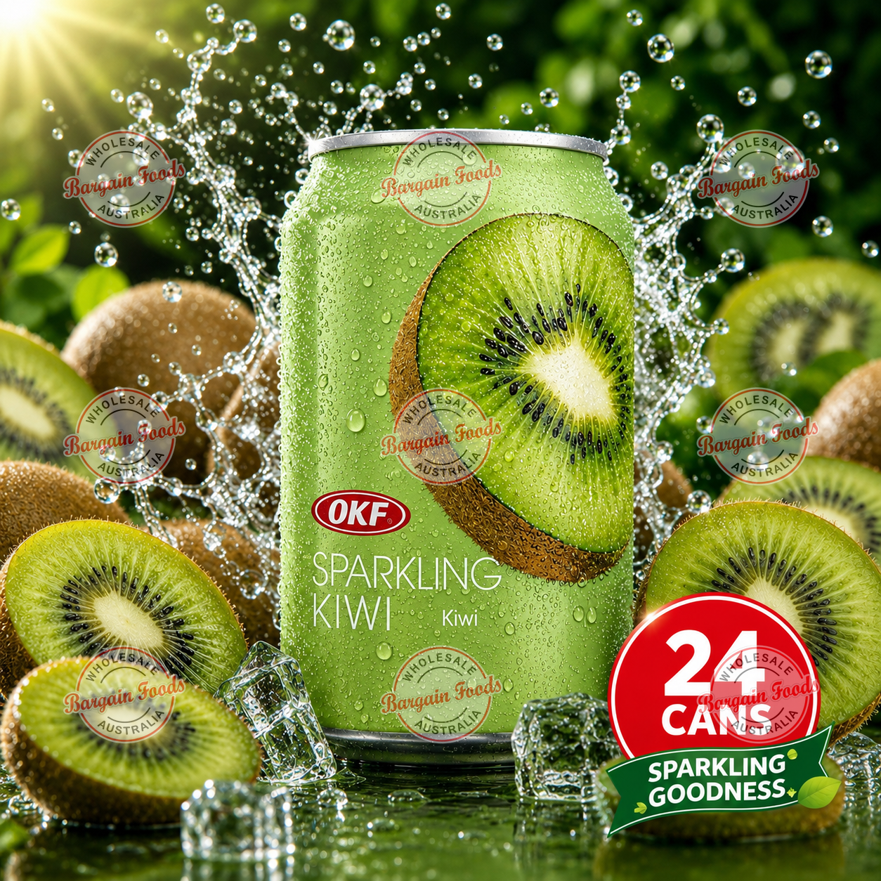 OKF Sparkling Water Drink Box Kiwi - 350ml x24 (BULK)