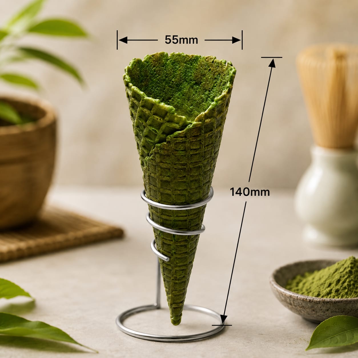 Altimate Matcha Waffle Cones Size B - x 312pcs (BULK)