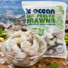 Le Ocean Raw Peeled Prawns (Tails on) - 700g 21/25pcs