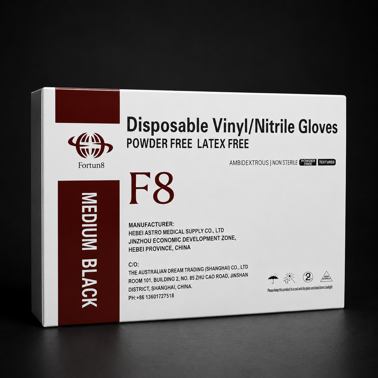 Black Nitrile Gloves Box - 10 x 100 (BULK)