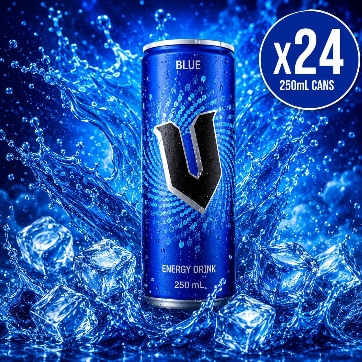 Blue V Energy Drink - 250ml x24 (BULK)