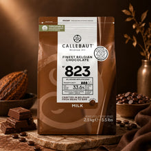 Callebaut 823 33.6% Couverture Milk Chocolate Melts - 2.5kg